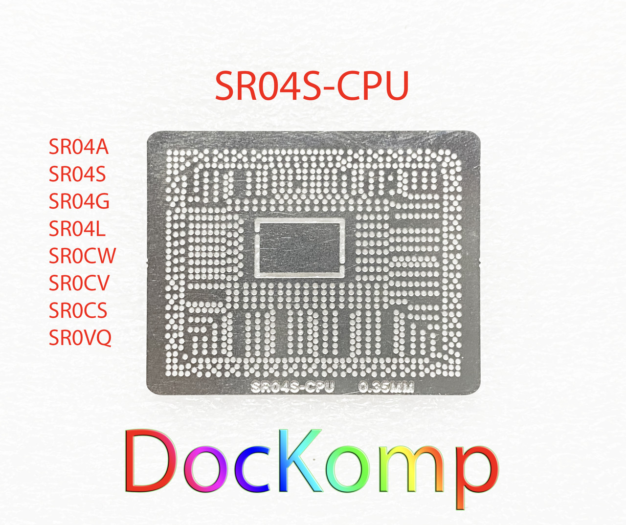 Шаблон, Трафарет BGA (БГА) Ø 0.35 Mm SR04A, SR04S, SR04G, SR04L, SR0CW ...