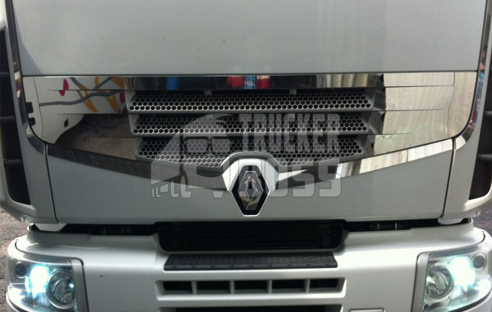Бічні накладки на передню решітку RENAULT PREMMIUM DXI з неіржавки, фото 1