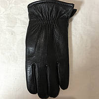 Перчатки мужские из кожи и плотной меховой набивкой 11 чёрный с чёрным мехом 11 11 11.5 12.5 12.5 13