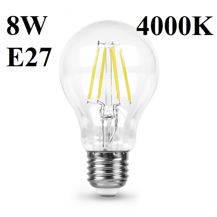 Світлодіодна лампа Feron LB-63 8W E27 4000K, фото 1