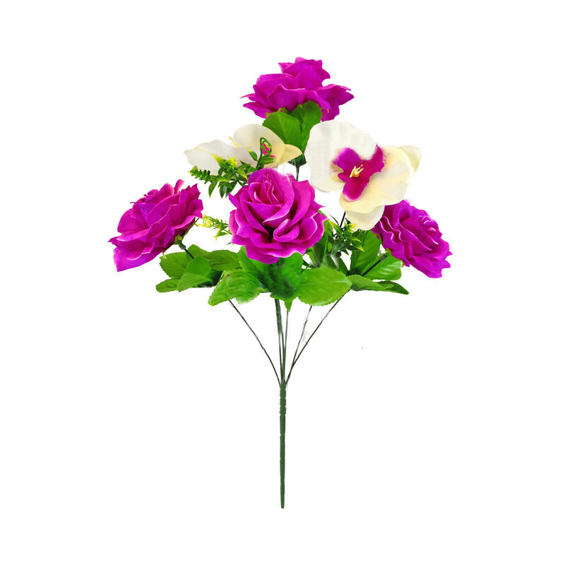 Штучні квіти Букет Троянди, 7 голів, 540 мм, фото 1