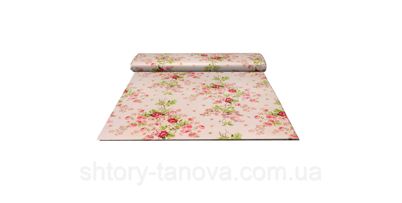Ткань прованс с тефлоновым покрытием цветы на розовом фоне. Турция ширина 180 см Ткани для штор на метраж - фото 8 - id-p1364708643
