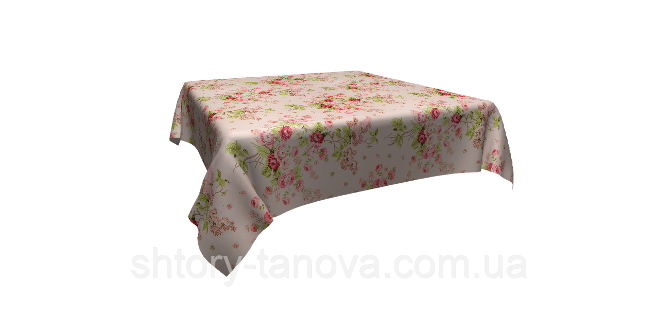 Ткань прованс с тефлоновым покрытием цветы на розовом фоне. Турция ширина 180 см Ткани для штор на метраж - фото 4 - id-p1364708643