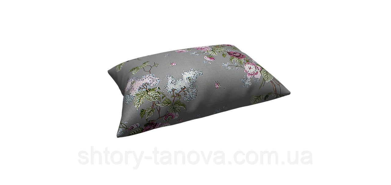 Ткань прованс с тефлоновым покрытием цветы на темно-сером фоне. Турция ширина 180 см Ткани для штор на метраж - фото 4 - id-p1364709915