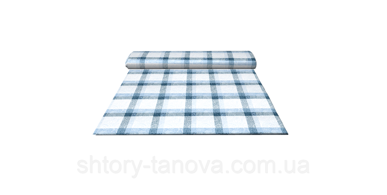 Ткань прованс с тефлоновым покрытием голубая крупная клетка. Турция ширина 180 см Ткани для штор на метраж - фото 8 - id-p1364718555