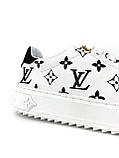 Жіночі кросівки Louis Vuitton Sneakers White Black, білі шкіряні кросівки луї віттон снікерси луі, фото 3