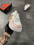 Жіночі кросівки Nike Air Force 1 '07 Shadow Peach White, шкіряні кросівки найк аір форс 1 шадоу аїр, фото 3