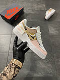 Жіночі кросівки Nike Air Force 1 '07 Shadow Peach White, шкіряні кросівки найк аір форс 1 шадоу аїр, фото 7