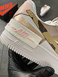 Жіночі кросівки Nike Air Force 1 '07 Shadow Peach White, шкіряні кросівки найк аір форс 1 шадоу аїр, фото 2