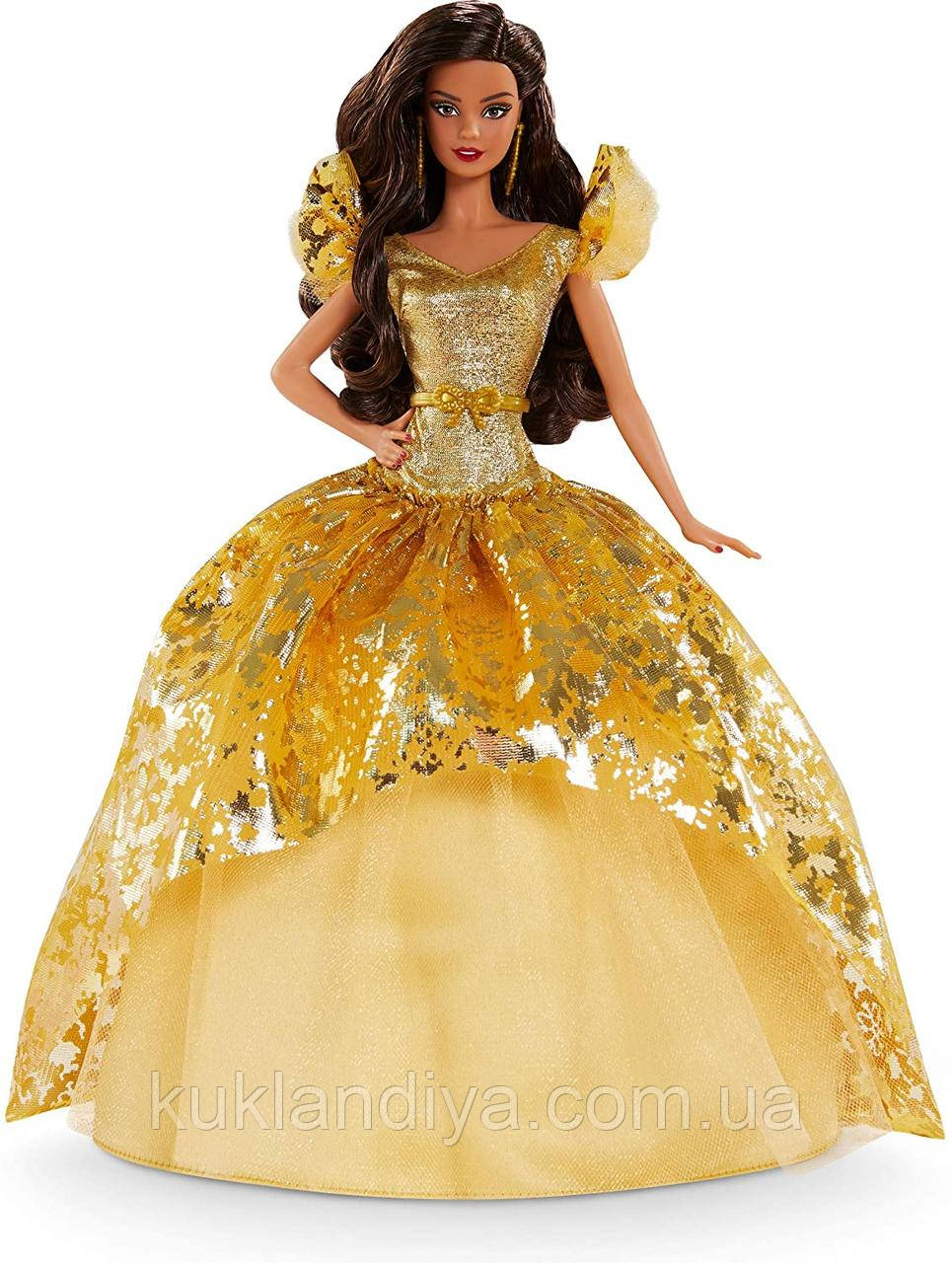 Колекційна лялька Барбі Святкова Брюнетка 2020 Holiday Barbie