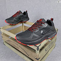 Кросівки чорні з червоним Найк Зум чоловічі термо плащівка еврозима. Класні чоловічі кроси Nike Zoom.