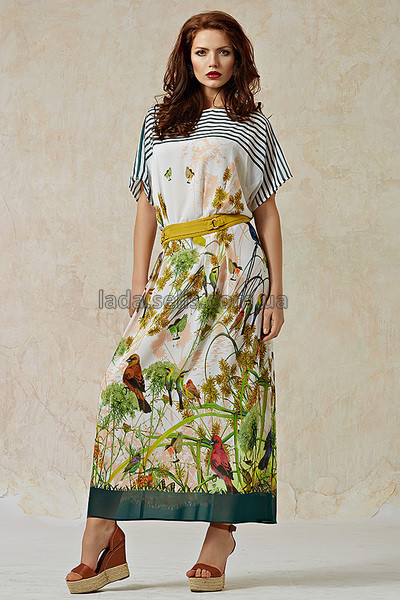 Літнє жіноче плаття з оригінальним малюнком. 6142-15 Ніка
