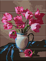 Картина по номерам на дереве Прекрасные тюльпаны, 30х40 ArtStory (ASW083)