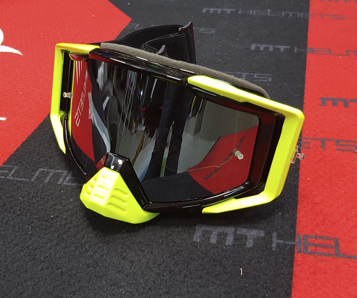 Мотоочки LAZER Goggle Race Style Black Yellow - Mirror Silver Lens - фото 6 - id-p1348458669