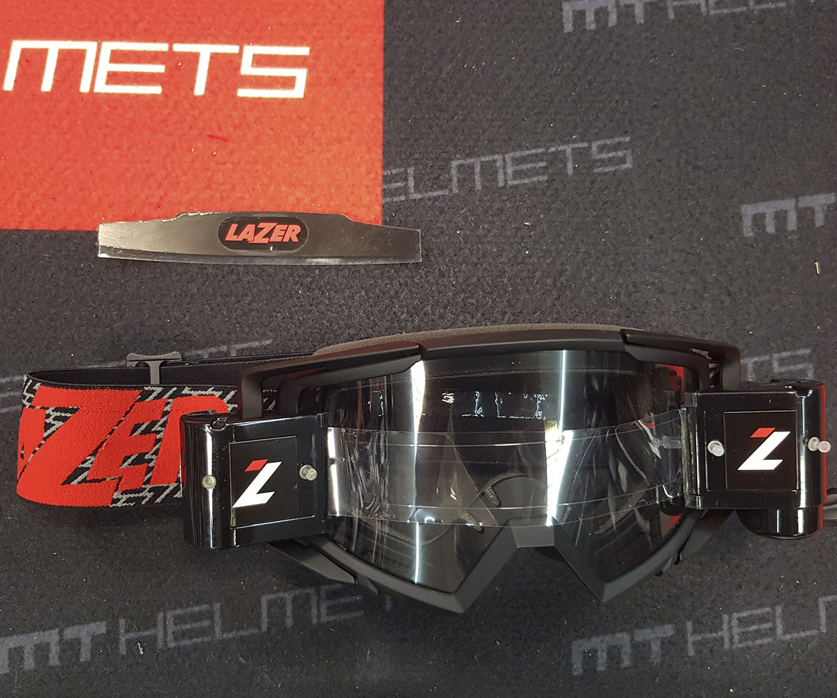 Мотоочки LAZER Goggle Race Style Black Red - Clear Lens - фото 1 - id-p1348458679