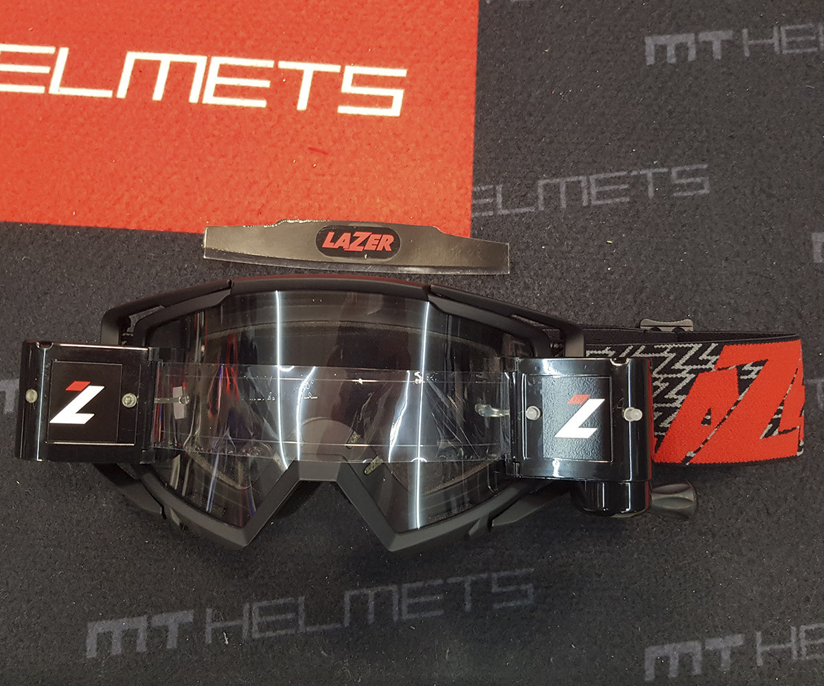 Мотоочки LAZER Goggle Race Style Black Red - Clear Lens - фото 2 - id-p1348458679