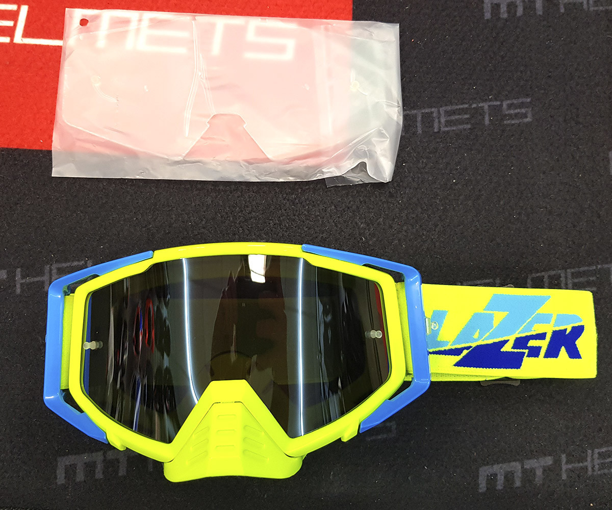 Мотоочки LAZER Goggle Race Style Yellow Fluo - Mirror Silver Lens - фото 4 - id-p1348458686