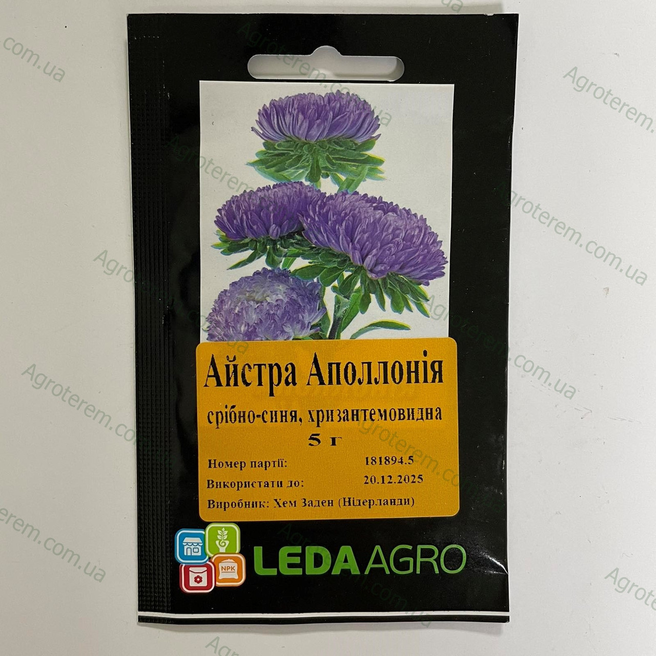 Леда Квіти айстра Аполонія (серебр.-синя) 5г