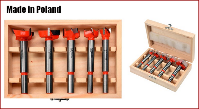 Набір свердел Форстнера для дерева 15-35 мм із переможною напайкою Yato YT-33015