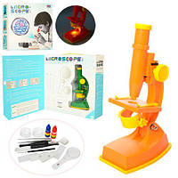 Микроскоп детский 20см, инструменты, линзы, свет, 2 цвета, 3102C