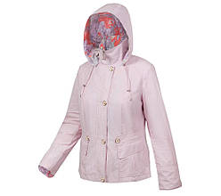 Куртка вітрівка жіноча з капюшоном City Classic Ніжно-рожевий