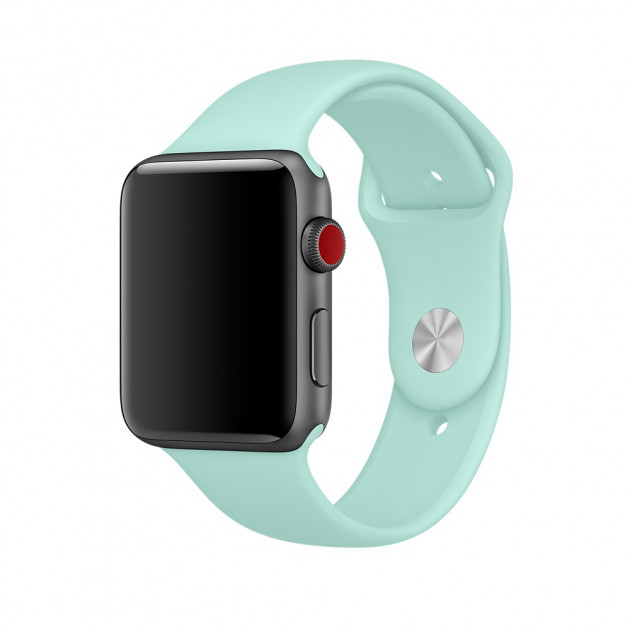 Силіконовий ремінець для Apple Watch 38 mm/40mm/41mm Sea Blue бірюза, фото 1