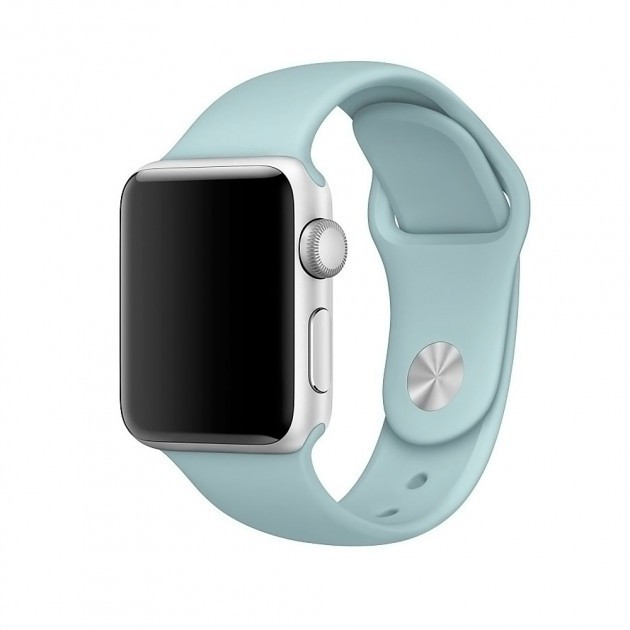 Силіконовий ремінець для Apple Watch 38 mm/40mm/41mm Turquoise світло-зелений, фото 1