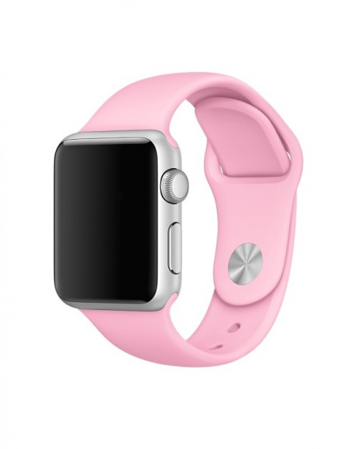 Силіконовий ремінець для Apple Watch 38 mm/40mm/41mm Light Pink рожевий, фото 1