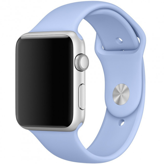 Силіконовий ремінець для Apple Watch 38 mm/40mm/41mm Lilac cream блакитний, фото 1