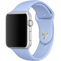 Силиконовый ремешок для Apple Watch 38mm/40mm/41mm Lilac cream голубой