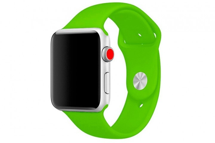 Силіконовий ремінець для Apple Watch 38 mm/40mm/41mm Lime green салатовий, фото 1