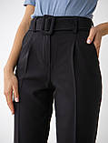 Жіночі чорні брюки щільний тіар, фото 3