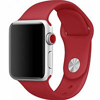 Силиконовый ремешок для Apple Watch 38mm/40mm/41mm Product red темно красный