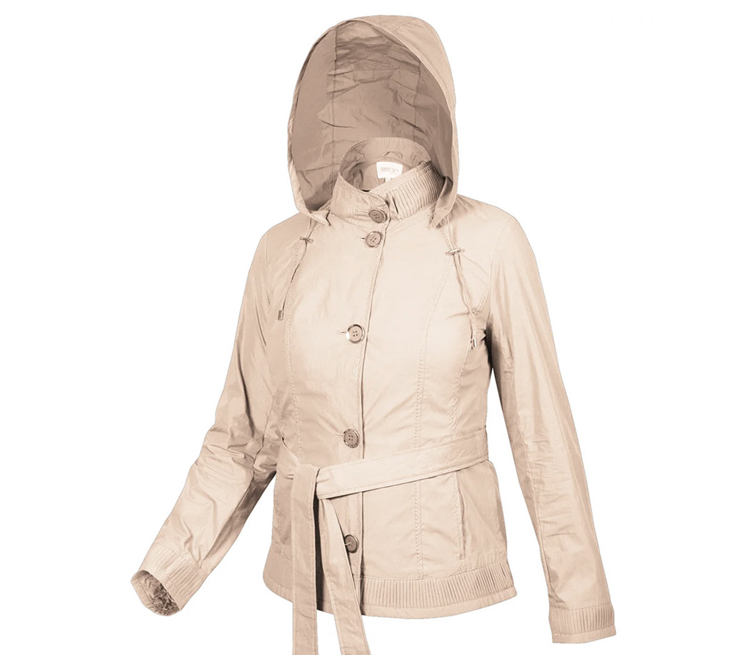 Вітровка з капюшоном жіноча бавовняна City Classic Бежевий, фото 1