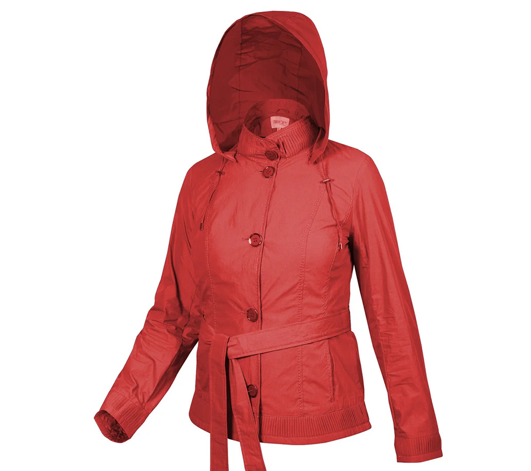 Вітрівка з капюшоном жіноча бавовняна City Classic Червоний Розмір 46, фото 1