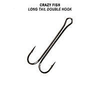 Подвійний гачок Crazy Fish Long Tail Double Hook No1/0 3 шт.