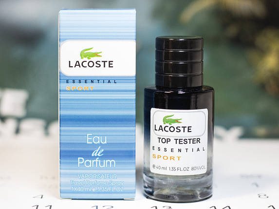 Lacoste Essential Sport tester 40 ml(Чоловіча парфумована вода Эсеншел Спорт від ЛАКОСТЕ), фото 2