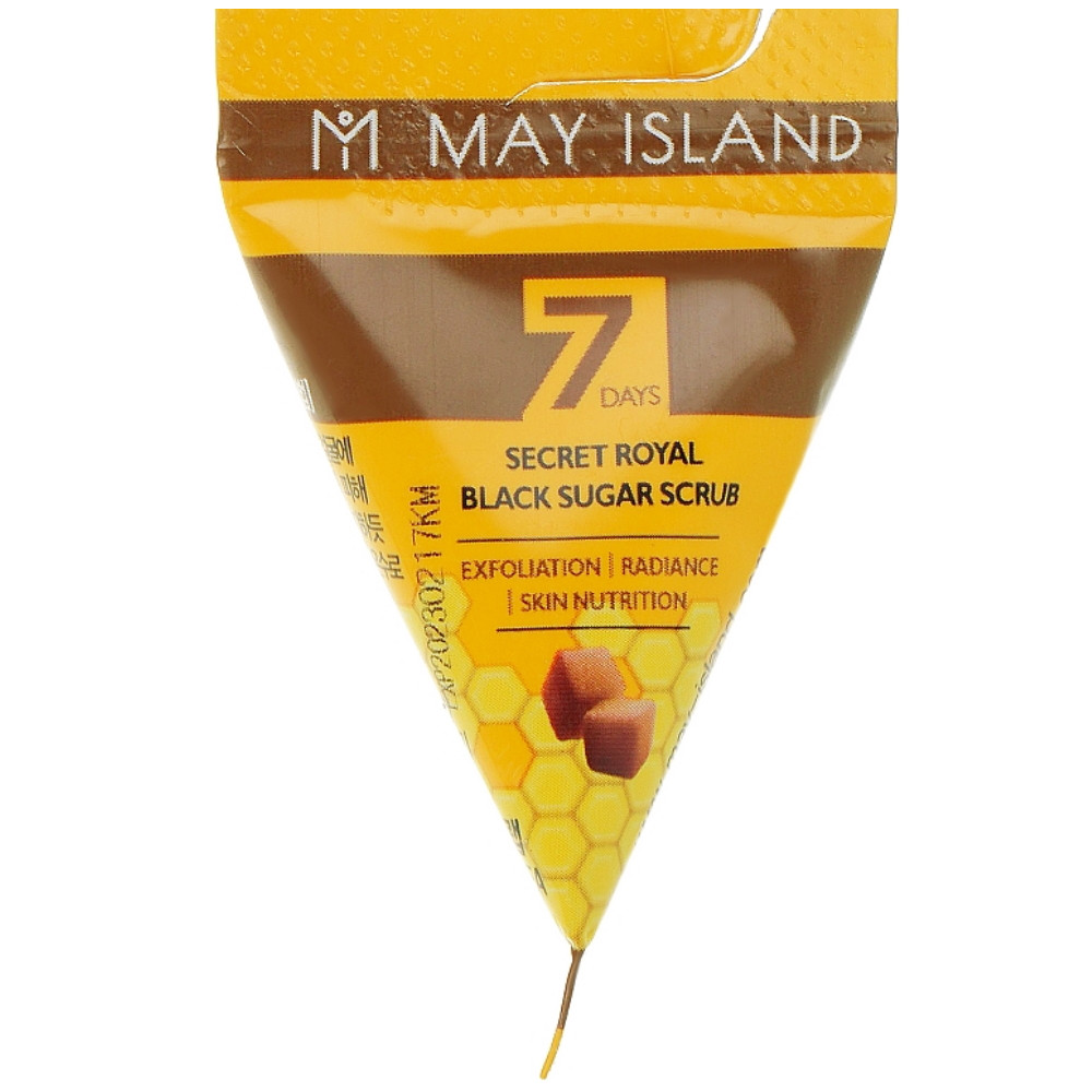 Очищаючий скраб для обличчя з цукром May Island Seven Days Black Sugar Scrub 1 шт