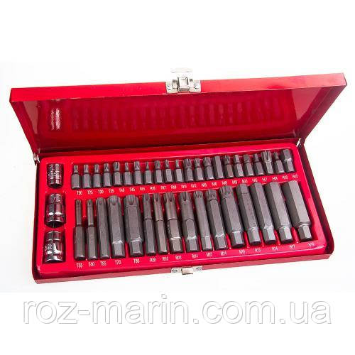 Alloid. Набір біт шестигранних, SPLINE, TORX, RIBE. 41 предм. (НБ-3841)