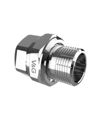 Згін прямий американка 3/4" V&G хромований, фото 1