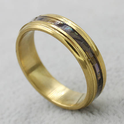 Перстень золотої з ювелірної медичної сталі від Stainles Steel марка 3716 L завширшки 6м халіотіс, фото 2