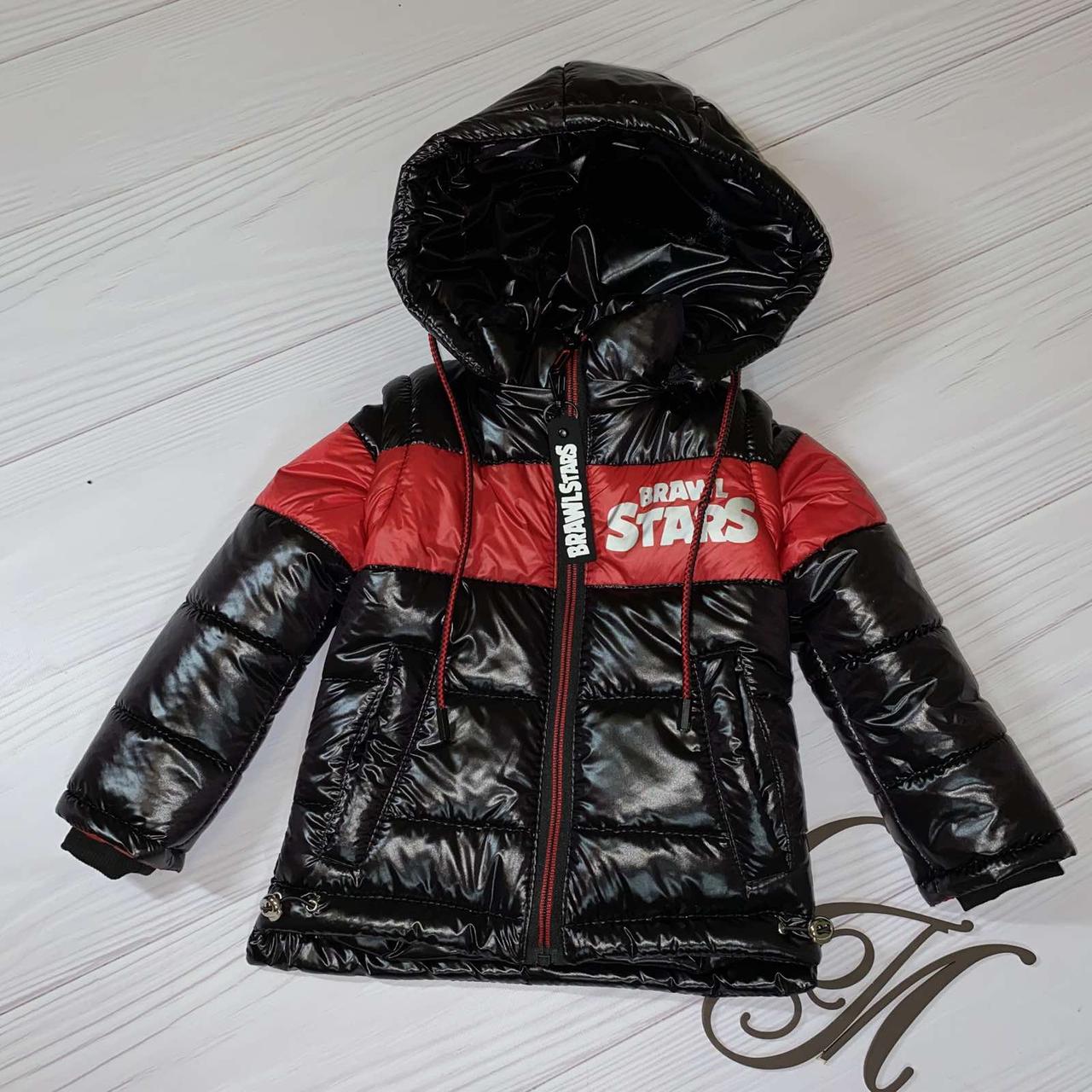 Куртка жилет для мальчика весна "Даник" черный с красным 110 (ID ...