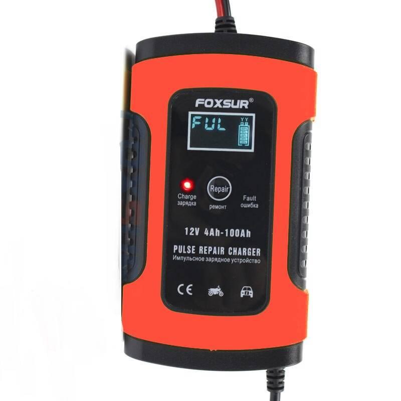 Автомобільний зарядний пристрій Foxsur FBC1205D 12V 4Ah-100Ah