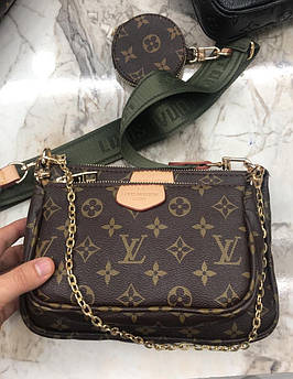 Жіноча сумка Louis Vuitton, 3 в 1, тканинної ремінь, 24*16 см/19*12 см, 930783