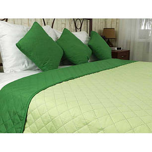 Покривало на ліжко, диван Руно Салатове 150х212 двостороннє полуторна, фото 2