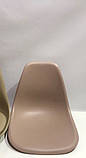 Стілець із пластику Nik (Нік) EAMES CHAIR бежевий 08 на дерев'яних ніжках, фото 3
