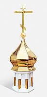 Купол "золотой" 50 см с крестом 50 см (без шара)