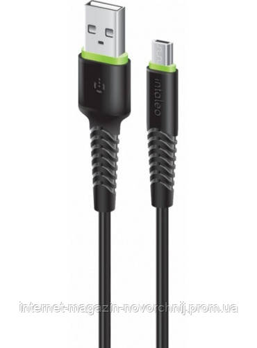Кабель синхронізації Intaleo CBFLEXM1 Micro USB 0,2 м (чорний) 1283126487422