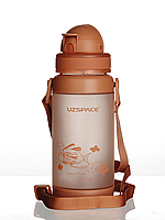 Бутылочка детская с трубочкой поильник Uzspace 3039 baby 320 мл Beige