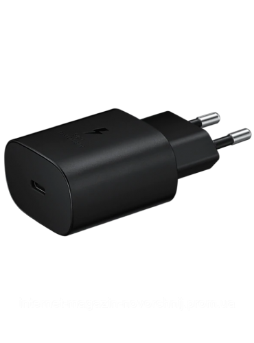 Мережевий зарядний пристрій SAMSUNG Type C 25W Travel Adapter Black (w/o cable) (EP-TA800XWEGRU)